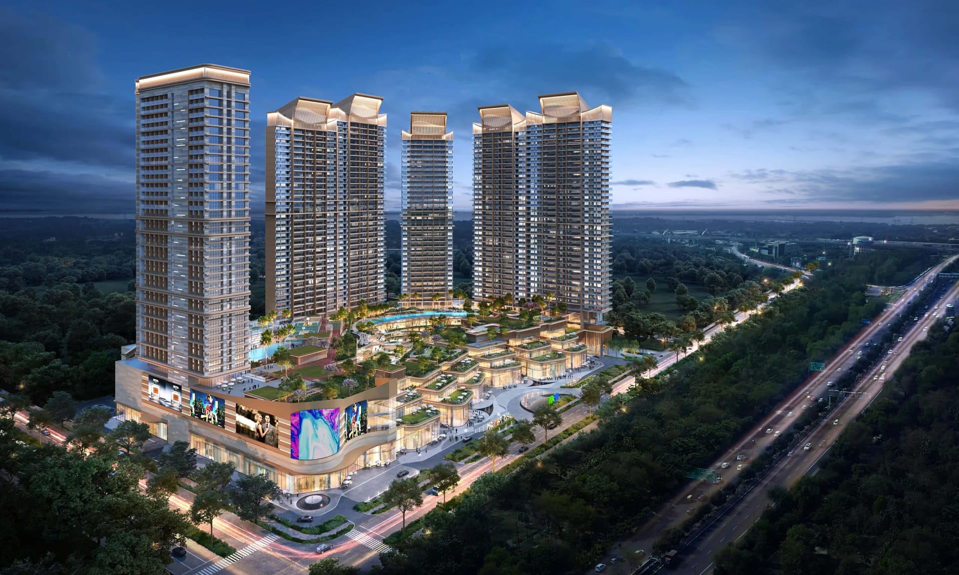 The parametric wave façades serve as climatic screens that capture light, movement, and shadow