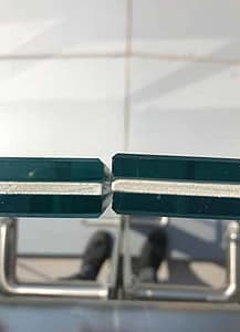 Solar-degraded interlayer –1 year-old (there is a misalignment)