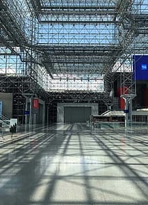 Light frame cladding structure of a public building, New York