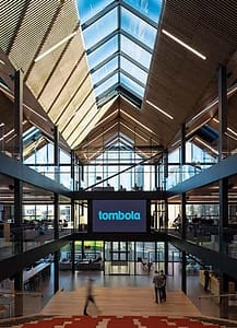 Tombola, Sunderland, UK. Dynamic glass tints in response to the sun’s path