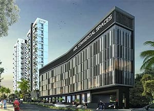 The building has a complete glass façade using performance glass from Saint Gobain – ST150