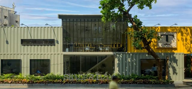 A Sustainable Office Space Built From Shipping Containers