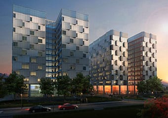 HUB-1 office building project by Merge studio, New york