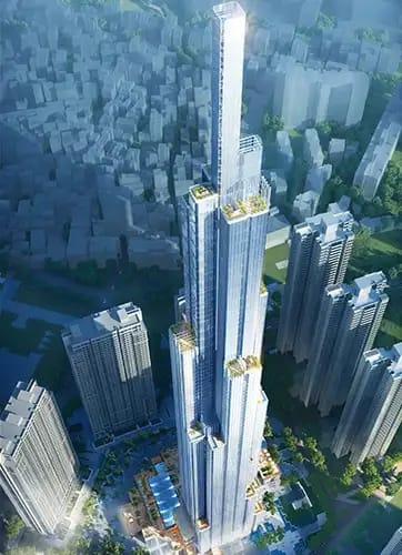 Tallest building in Southeast Asia at 472-metres tall