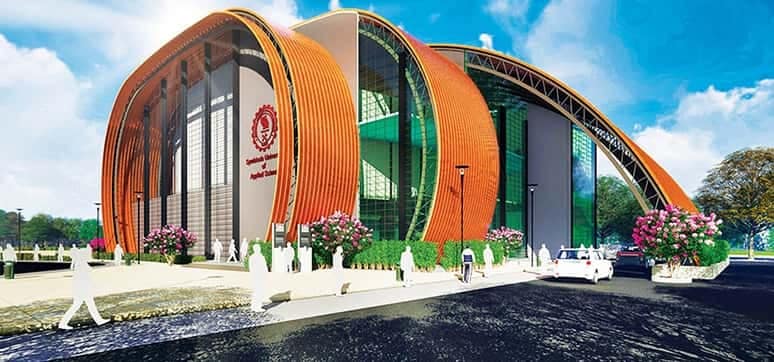 Facade design at Symbiosis University of Applied Sciences