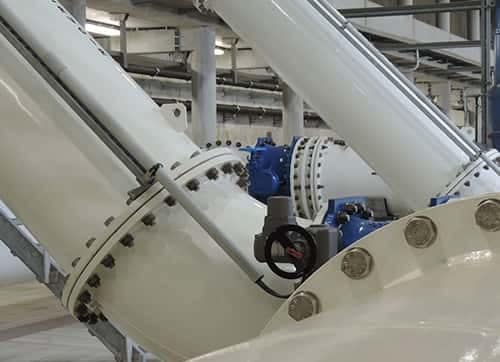 Thermoplastic powder coating used for water infrastructure