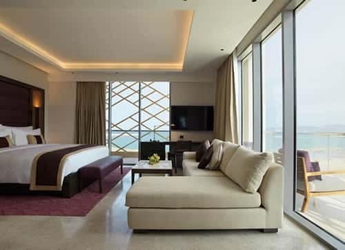 Kempinski Hotel’s grand deluxe sea view room