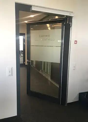 Automated swing door hardware systems