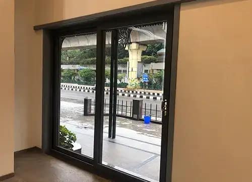 I-75 Series premium laminated sliding door in Anthracite Grey