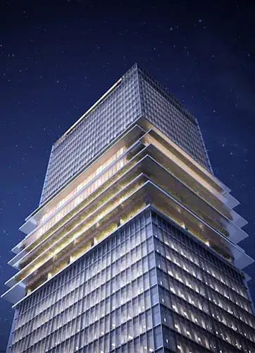 Exterior Facade of the Sun Tower Project