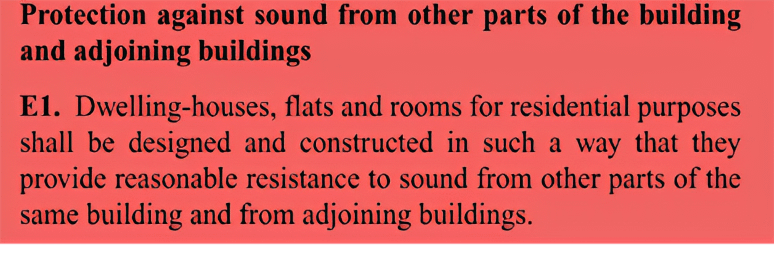 Screenshot from Approved Document E